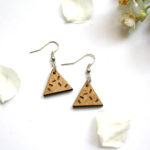 boucles d'oreilles bois