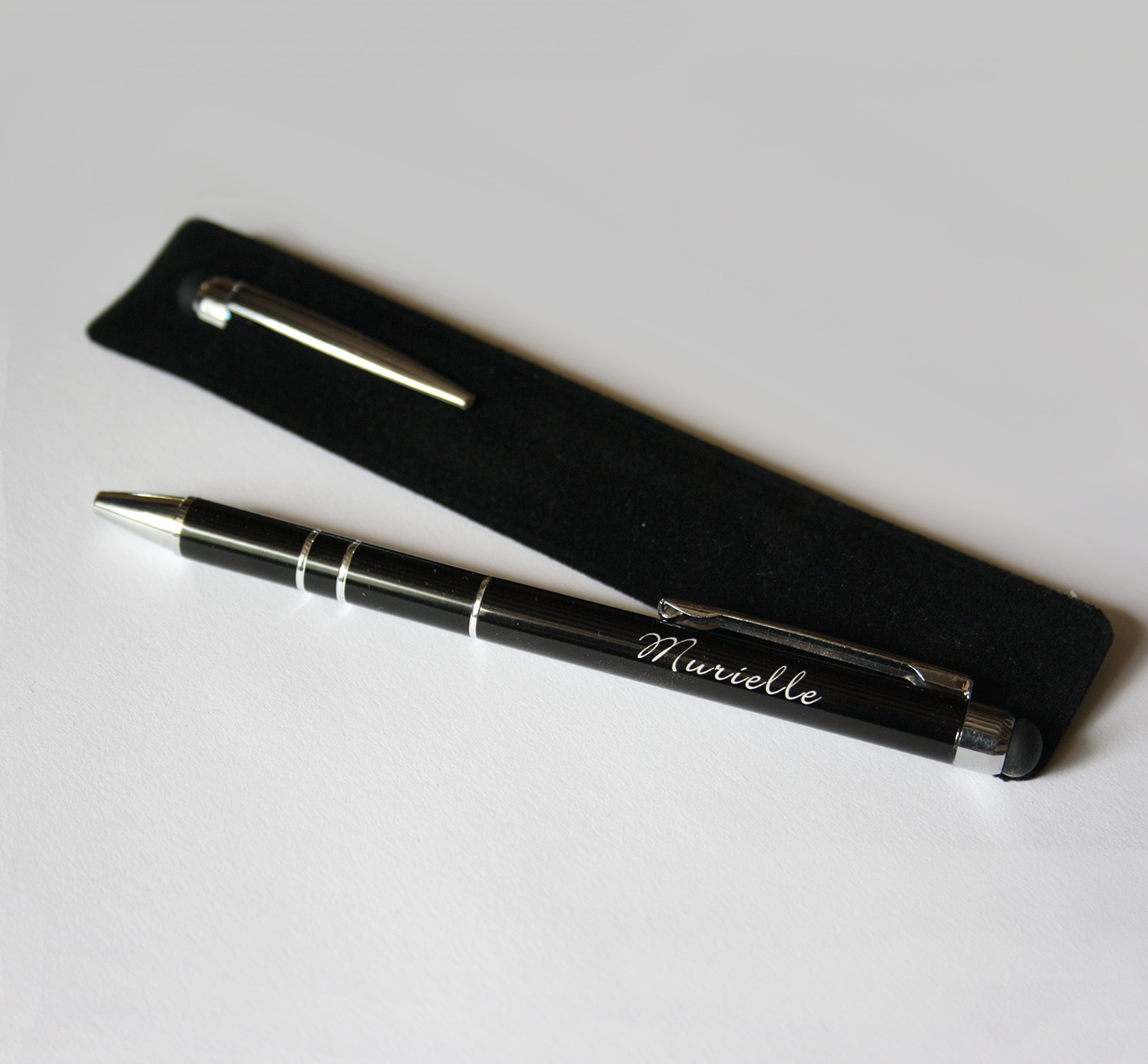 Stylo Personnalisable Avec Gravure - Stylo 2 En 1 Avec Touchpad Pour Tablette, Cadeau Personnalisé Pour événements