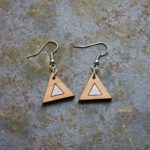 boucles d'oreilles bois