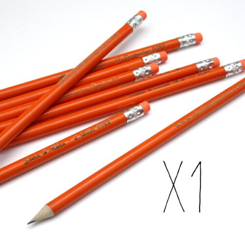 crayon personnalisé orange