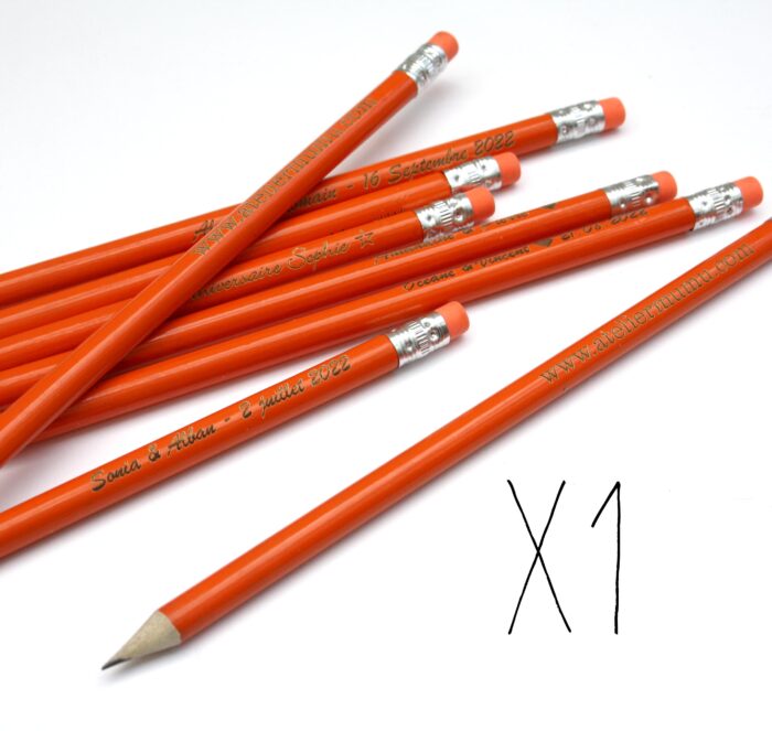 crayon personnalisé orange