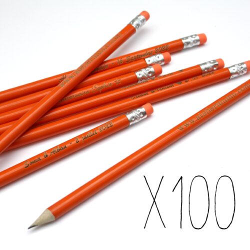 crayons oranges personnalisés